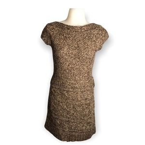 JJ Always | Sleeveless Knit Sweater Dress Brown Cream